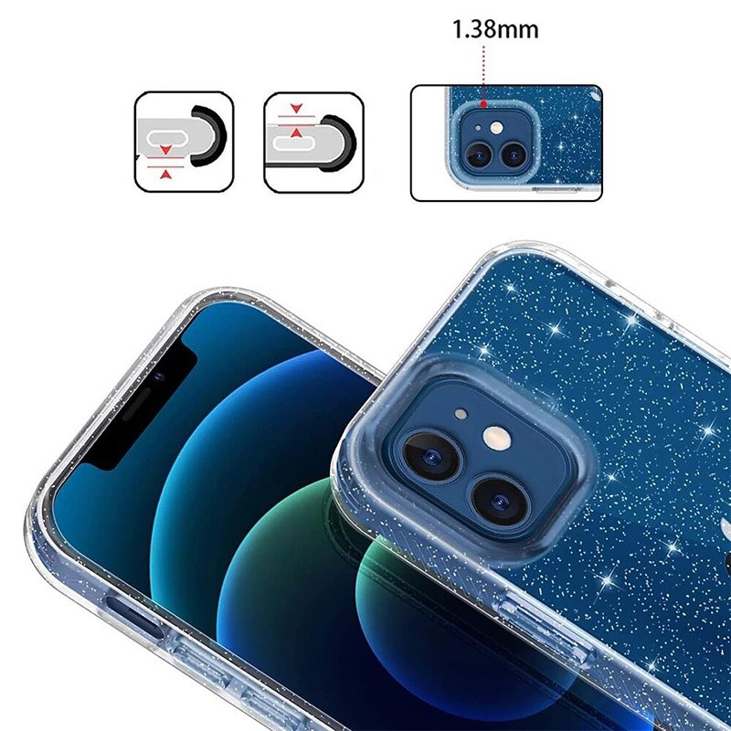 Husa Protectie Transparenta cu Sclipici pentru Samsung s23 -Silver - 3 | YEO